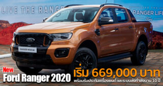 เปิดตัว New Ford Ranger รุ่นปรับโฉมใหม่ทั้งไลน์อัพ เคาะราคาจำหน่ายรุ่นเริ่มต้น 669,000 บาท