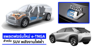 Toyota ประกาศใช้แพลตฟอร์ม e-TNGA สำหรับ SUV พลังงานไฟฟ้า 100% ที่จะเปิดตัวปีหน้า