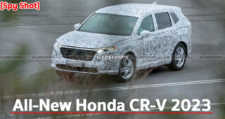 หลุดภาพ Spy Shot แรกของ SUV รุ่นใหม่ของ Honda ที่คาดว่าจะเป็น All-New Honda CR-V 2023