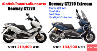 เปิดตัว Keeway GT270 2021 บิ๊กสกู๊ตเตอร์น้องใหม่ อ็อพชั่นจัดเต็ม ในราคาสุดว๊าว เริ่ม 119,900 บาท