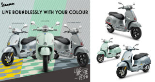 Vespa เสนอ 3 เฉดสีใหม่ แห่งแรงบันดาลใจ จากสกู๊ตเตอร์ตระกูล GTS