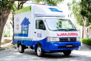 "SUZUKI CARRY TO YOUR HOME รถเคลื่อนย้ายผู้ป่วยโควิดกลับบ้าน"
