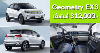 Geometry EX3 รถครอสโอเวอร์ไฟฟ้ารุ่นใหม่ จากจีน เริ่มต้นแค่ 312,000.-