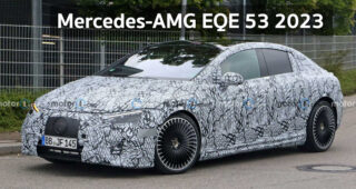 เผยภาพ Spyshot พร้อมข้อมูล Mercedes-AMG EQE 53 2023