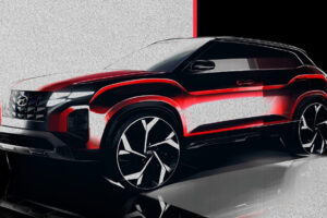 ภาพสเก็ตช์อย่างเป็นทางการของ Hyundai Creta รุ่นปรับโฉมใหม่ ปี 2022 ก่อนเปิดตัว