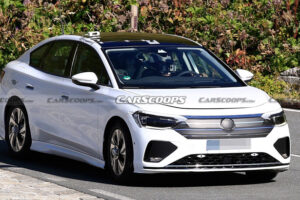 ภาพหลุด Volkswagen EV ? ดีไซน์คล้าย ID. Vizzion Concept ขณะทดสอบในยุโรป