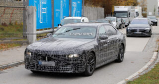 พบ BMW i7 ใหม่ ขณะขับทดสอบรวมกับ Mercedes-Benz EQS, Tesla Model Y และ XPeng P7