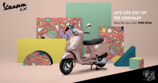 ใหม่ Vespa LX 125 i-Get (PINK ROSA) 2021-2022 ราคา-ตารางผ่อน-ดาวน์