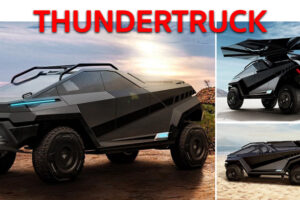 Thundertruck คอนเซปต์รถออฟโรดไฟฟ้า พร้อมที่บังแดดแผงโซลาร์เซลล์ เปิด/ปิดได้