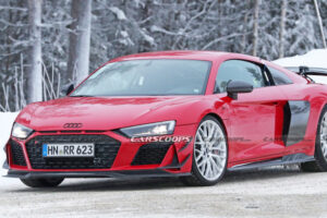 รุ่นเครื่องยนต์คันสุดท้าย ? Audi R8 GT สมรรถนะสูง ถูกพบขณะทดสอบท่ามกลางหิมะ