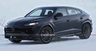 2023 "Lamborghini Urus Evo" ภาพหลุดขณะทดสอบ ที่ไม่มีลายพรางบดบังดีไซน์