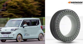 Hankook ไม่ยอมน้อยหน้า Michelin เปิดตัวแนวคิดยางไร้ลม i-Flex ที่งาน CES 2022