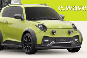 e.wave X ซิตี้คาร์ไฟฟ้า ดีไซน์สายลุย จากเยอรมนี ขุมพลัง 109 แรงม้า วิ่งได้ไกล 240 กม./ชาร์จ เริ่มต้นที่ 908,000.-