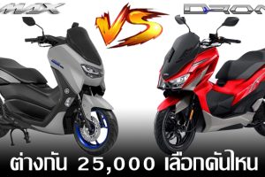 รีวิว เปรียบเทียบ Yamaha NMAX VS GPX DRONE