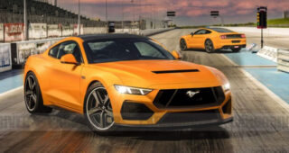 Ford Mustang เจเนอเรชันใหม่ เผยภาพทีเซอร์ ยืนยันมาพร้อมเกียร์ธรรมดา