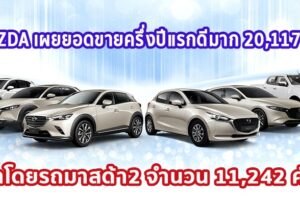 MAZDA เผยยอดขายครึ่งปีแรกดีมาก 20,117 คัน นำโดย Mazda 2 จำนวน 11,242 คัน
