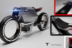 Model M มอเตอร์ไซค์ไฟฟ้าแห่งอนาคต แรงบันดาลใจจาก Tesla Cybertruck