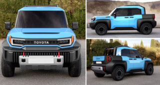 Toyota Compact Cruiser EV ในรูปแบบรถกระบะ ที่ดูทันสมัยและน่าใช้งาน