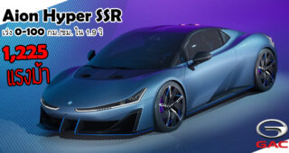 GAC เปิดตัว Aion Hyper SSR ไฮเปอร์คาร์ไฟฟ้า 1,225 แรงม้า เร่ง 0-100 กม./ชม. ใน 1.9 วินาที ! เริ่มต้นที่ 6,700,000.-