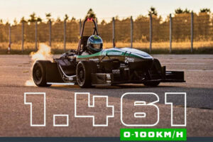 รถยนต์ไฟฟ้า E0711-11 EVO จาก GreenTeam สร้างสถิติโลก อัตราเร่ง 0-100 กม./ชม. ในเวลาน้อยกว่า 1.5 วินาที