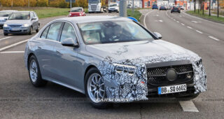 2024 Mercedes-Benz E-Class ใหม่ ! หลุดขณะทดสอบ คาดเตรียมเปิดตัวต้นปีหน้า
