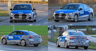 2024 Audi A3 Sedan ถูกแอบถ่ายขณะทดสอบ มีการปรับโฉมเล็กน้อย