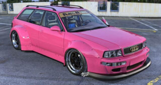 Audi RS2 ร่างแต่งแบบ Widebody สีชมพูหวานเจี๊ยบ จาก Abimalec Design