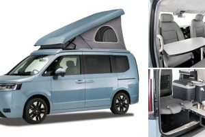 Honda Stepwgn แต่งเอาใจสายแคมป์ปิ้ง จาก White House มีหลังคาแบบป๊อปอัพทำเป็นที่นอน เบาะนั่งปรับหมุนได้ และห้องครัวขนาดเล็กพร้อมอุปกรณ์ครบครัน