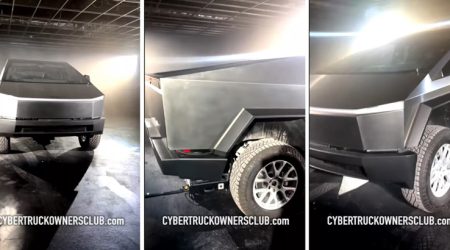 หลุดคลิป Tesla Cybertruck โหมด Off-Road ช่วงล่างยกสูง