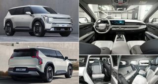 เผยโฉม KIA EV9 รถ SUV ไฟฟ้า ระดับเรือธง ดีไซน์ใกล้เคียง Concept Car เบาะนั่งแถว 2 หมุนได้ 180 องศา