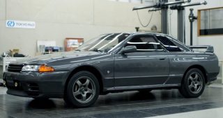 Skyline GT-R R32 ที่ Nissan จะดัดแปลงให้เป็นรถยนต์ไฟฟ้า R32 EV