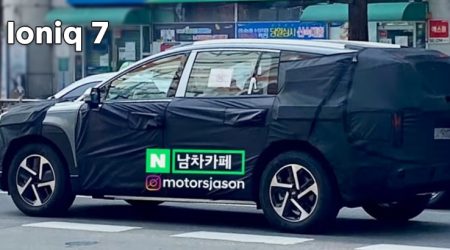 2024 Hyundai Ioniq 7 รถ SUV ไฟฟ้า รุ่นใหม่ ถูกพบขณะทดสอบเป็นครั้งแรก