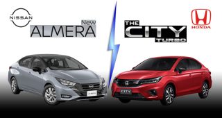 รีวิว เปรียบเทียบ 2023 Nissan Almera VS Honda City Turbo RS