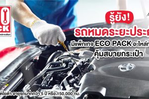 อะไหล่ทางเลือก ซ่อมด่วนคุ้มค่า กับบริการ ECO PACK SERVICE สำหรับรถยนต์หมดระยะประกัน จากโตโยต้า