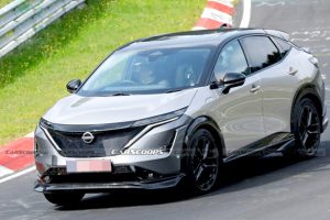 Nissan Ariya NISMO ปี 2024 โผล่ทดสอบที่สนามแข่ง Nurburgring