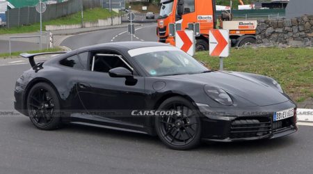 Porsche 911 GTS ใหม่ ขุมกำลังไฮบริด พร้อมชุด Aero Package ถูกพบขณะทดสอบในเยอรมนี