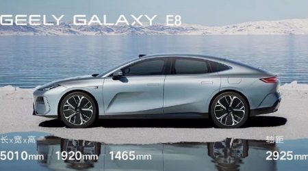 ภาพ Official และข้อมูล Geely Galaxy E8 รถยนต์ไฟฟ้ารุ่นใหม่ ที่กำลังจะเปิดตัวเร็ว ๆ นี้