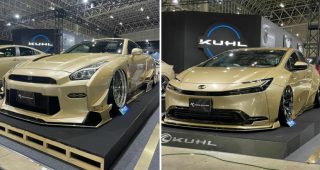 Kuhl อวดโฉม Nissan GT-R และ Toyota Prius ชุดแต่ง Widebody สี Elegant Gold