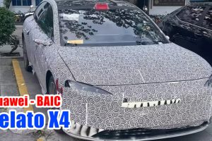 Stelato X4 รถ Sedan ไฟฟ้า ที่ Huawei พัฒนาร่วมกับ BAIC โผล่ทดสอบที่จีนก่อนเปิดตัว คาดเริ่มต้นที่ 1,460,000.-