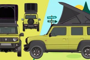 Suzuki Jimny แต่งเป็นรถบ้าน พร้อมเต็นท์หลังคาแบบพับเก็บได้ด้วยระบบไฟฟ้า จาก White House Camper เตรียมโชว์ต้นแบบคันจริงที่งาน Tokyo Camper Show 2024 ในวันที่ 20 กรกฎาคมนี้