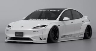 Liberty Walk อวดชุดแต่ง Widebody สำหรับ Tesla Model 3 ในลุคสปอร์ตสายซิ่ง