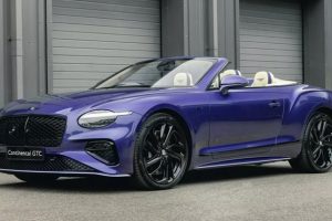Bentley Continental GTC Speed คันพิเศษ สีม่วงสุดหรู ภายในแต่งด้วยหินโบราณ! “รัศมีแรง” จนราชวงศ์ยังต้องหลบให้
