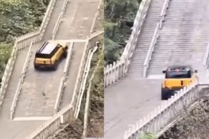 Chery ทดสอบ Fulwin X3L ขับไต่ขึ้น "บันไดสวรรค์ เทียนเหมินซาน 999 ขั้น" พลาดไถลลงชนราวกั้นพัง