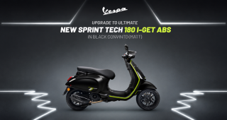 ใหม่ New Vespa Sprint Tech 180 i-Get ABS 2026-2027 ราคา ตารางผ่อน-ดาวน์