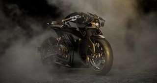 Aston Martin AMB 002 มอเตอร์ไซค์เฟรมไทเทเนียม เครื่อง V-Twin เทอร์โบ 130 แรงม้า