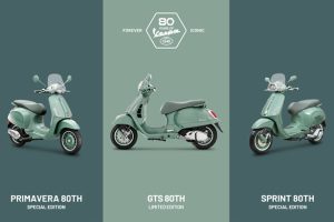 ผลิตจำกัด 20 คัน! VESPA 80TH เปิดตัวรุ่นพิเศษ GTS 300, Sprint, Primavera